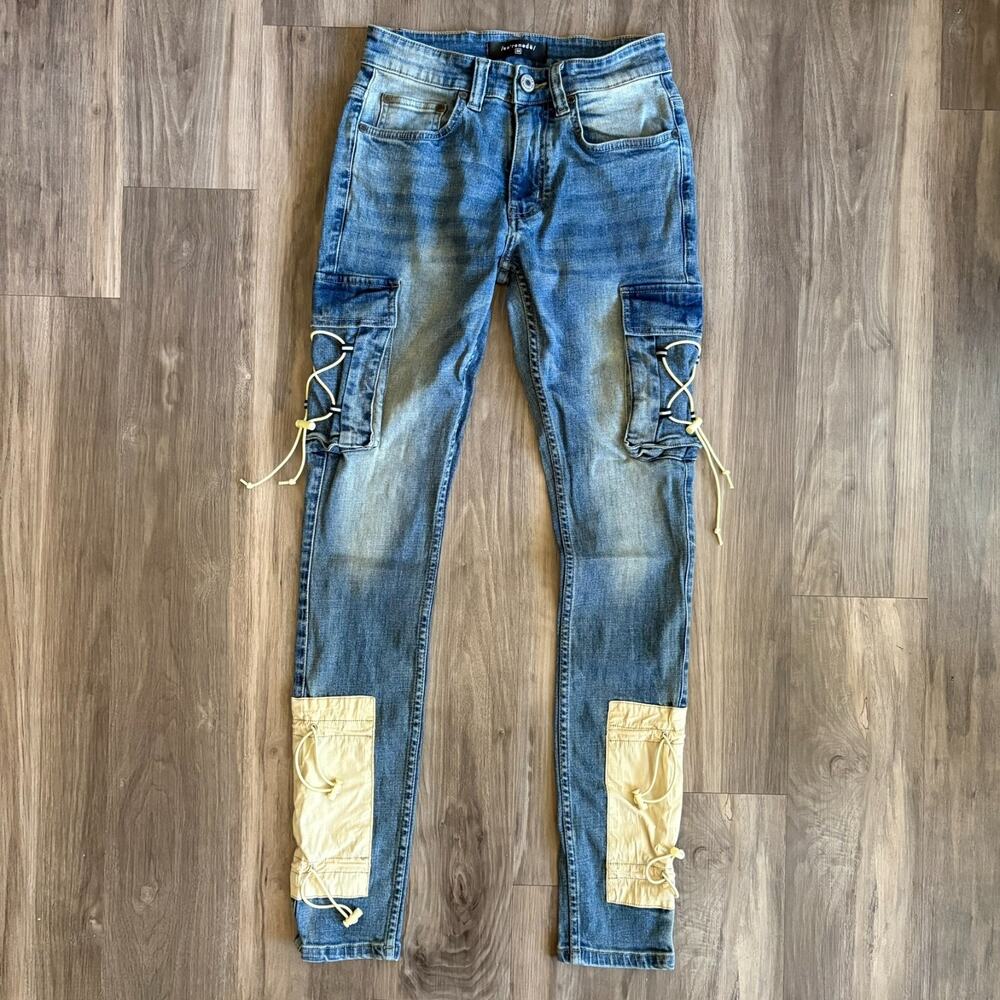 Serenede Jeans Men's 28x32 Skinny Leg Blue Denim Stretch Fitted Street City